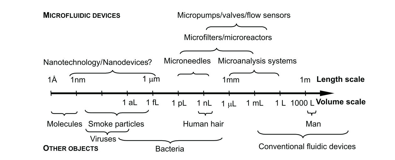 Size characteristics of microfluidic devices