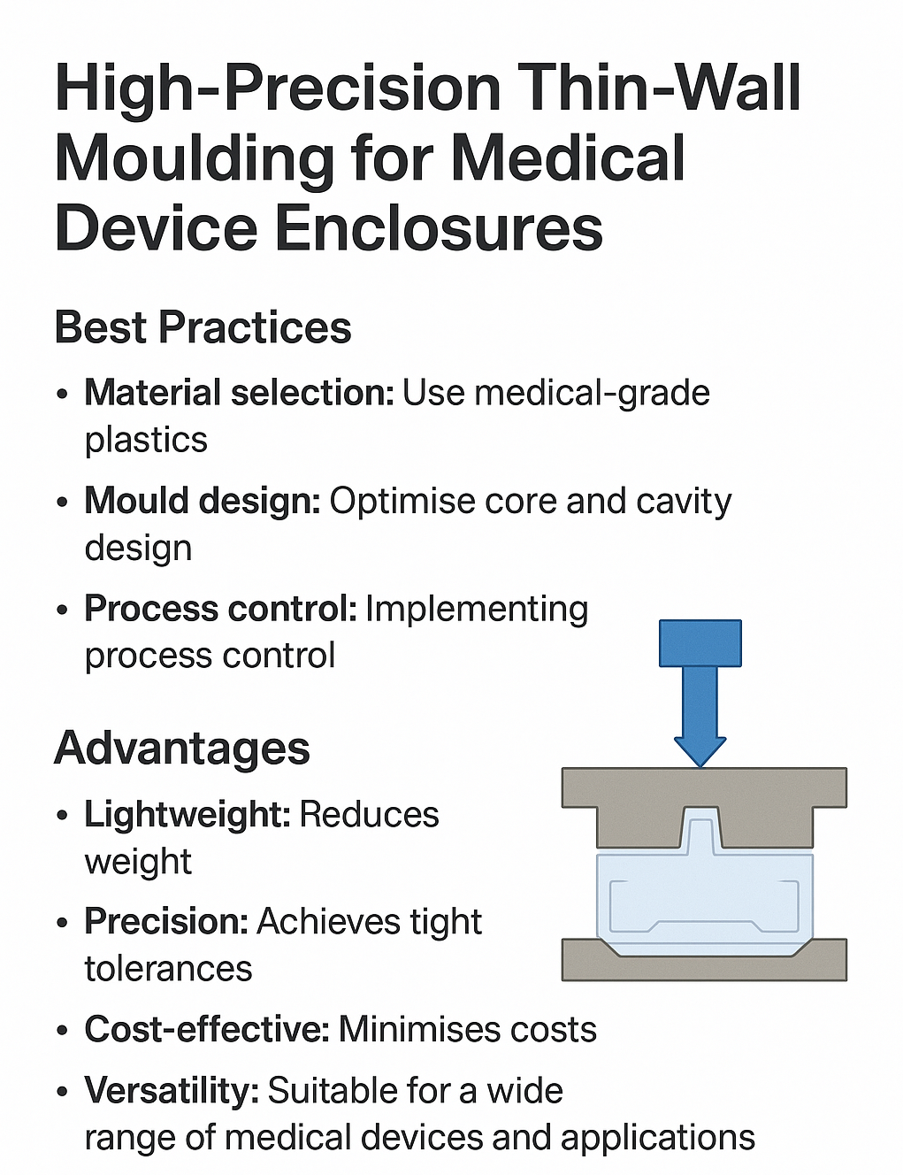 High-precision Thin-wall moulding for medical device enclosures